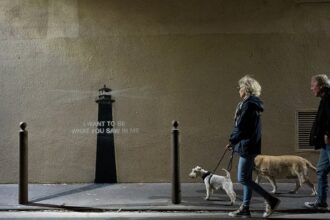 banksy posts image of new lighthouse artwork believed to be in marseille 68398cb018239