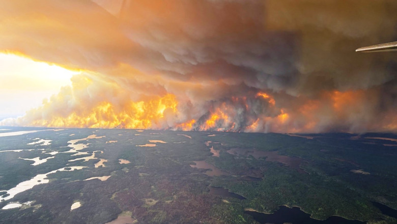 Flăcările necontrolate din pădurile canadiene forțează mii de oameni să-și părăsească locuințele: „Așteptăm cu disperare ploaia” 1 incendiile de vegetatie scapate de sub control din canada alunga mii de oameni din case avem nevoie de ploi 68395037e39e4