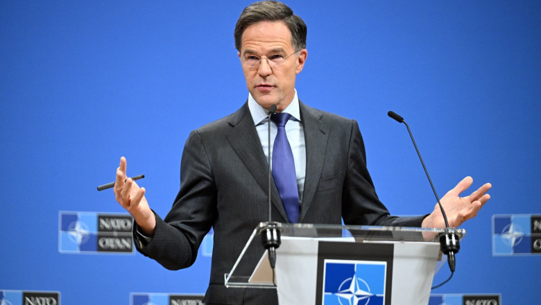 Mark Rutte își exprimă optimismul că statele NATO vor stabili o direcție comună de 5% din PIB pentru apărare, în cadrul summitului de la Haga 1 mark rutte spera ca tarile nato sa convina o tinta generala de 5 din pib pentru aparare la summitul de la haga 6834d7dda8f98