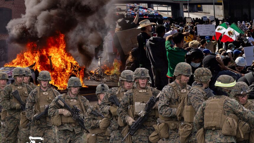 700 de pușcași marini mobilizați în L.A. după zile de proteste publice împotriva raidurilor ICE 1 700 marines deployed to l a after days of public protests against ice raids 68476a5264986