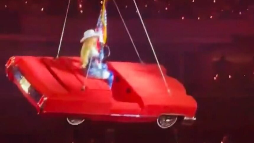 beyonce horrifies crowd as flying car prop tilts mid air with her on it during cowboy carter tour 6860d97a04e22