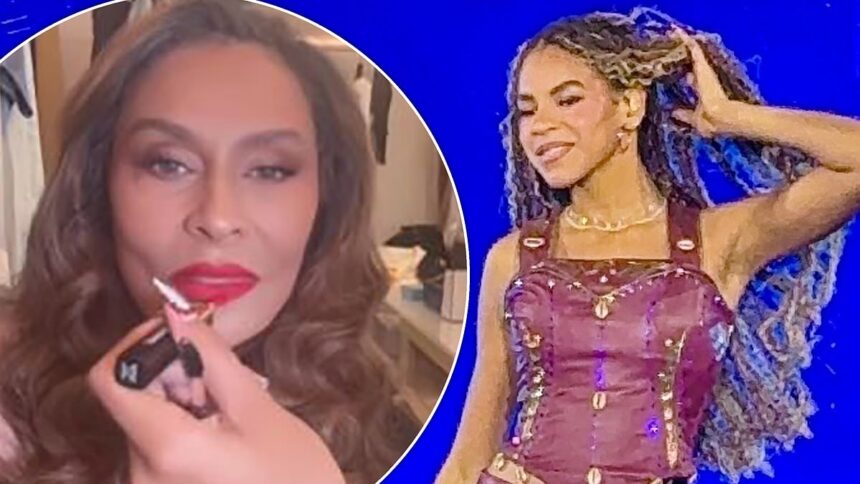 beyonces nepo baby blue ivy 13 does her grandmother tina knowles make up for cousins fashion show 685ea3ea1a980