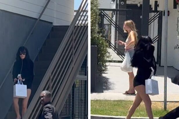 bianca censori flaunts long legs in tiny shorts drives through l a with kanye 68530184cc674