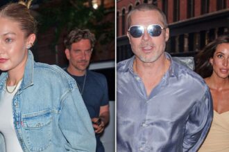 bradley cooper gigi hadid go on double date with brad pitt ines de ramon 684de180f285a