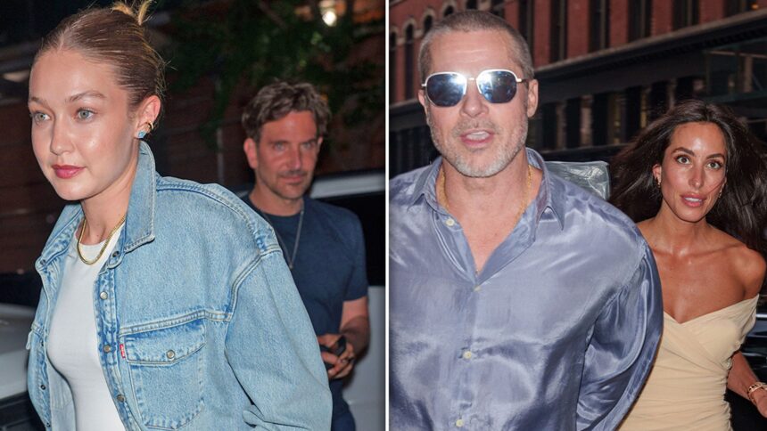 Bradley Cooper și Gigi Hadid, întâlnire dublă alături de Brad Pitt și Ines de Ramon 1 bradley cooper gigi hadid go on double date with brad pitt ines de ramon 684de180f285a