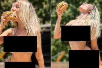 courtney stodden chows down on veggie burger in tiny bikini 68423718b5d2b
