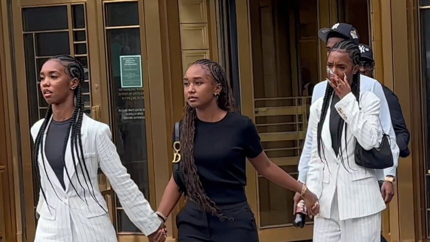 Fetele lui Diddy, emoționate după prima zi a pledoariilor finale. 1 diddys daughters emotional after first day of closing arguments 685de9dc55ad3