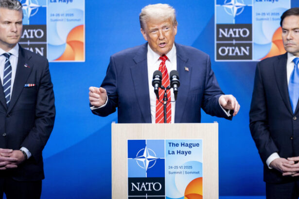 donald trump discurs dupa summitul nato de la haga ce a spus presedintele sua despre apararea europei vladimir putin si iran 685c18716afde