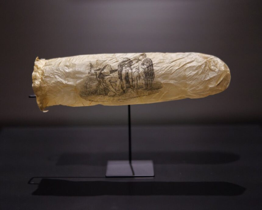 dutch museum displays 200 year old condom we suspect it was never used 683f03e4a4afe