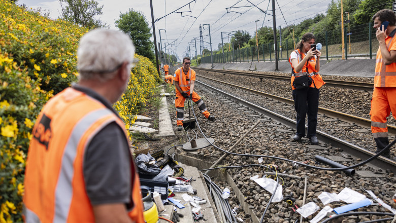 Haos pe calea ferată: Trenurile Eurostar blocate din cauza furtului de cabluri pe linia de mare viteză. 1 intarzieri majore si trenuri eurostar anulate dupa ce sute de metri de cabluri au fost furate pe linia de mare viteza 685c095d2a856