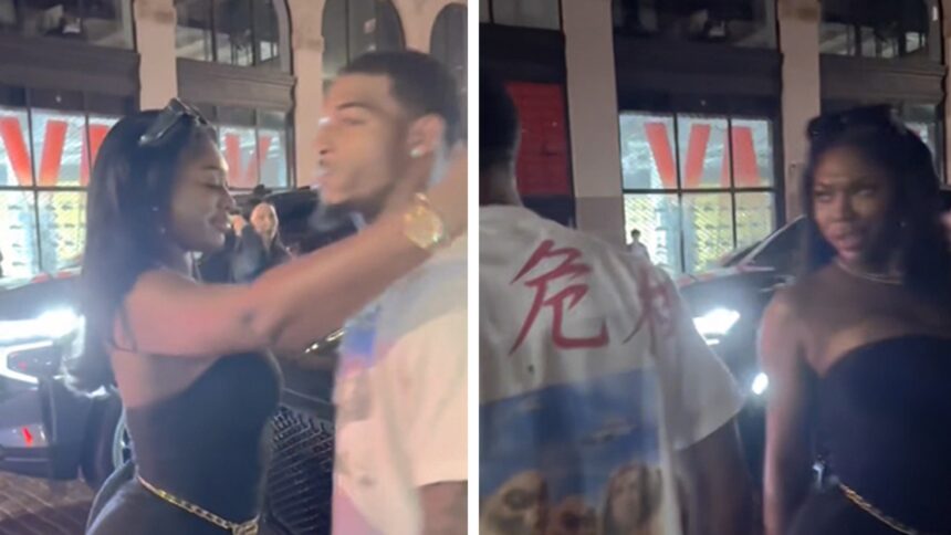 Ja'Marr Chase evită o îmbrățișare neașteptată într-o întâlnire stânjenitoare la New York 1 jamarr chase dodges womans hug request during awkward nyc encounter 68597f3ca4fa5