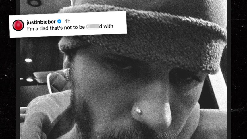 Justin Bieber afirmă că nu este un tată de care să te joci în postarea sa nefiltrată de Ziua Tatălui 1 justin bieber says hes not a dad to be messed with in nsfw fathers day post 684f2dd0ba46b