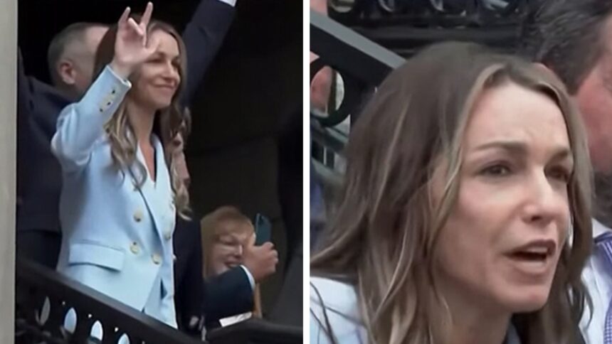 Karen Read își împărtășește bucuria cu susținătorii entuziaști în fața instanței, după achitare 1 karen read speaks to passionate supporters outside courthouse after acquittal 68531ffab6d7a