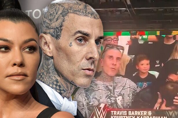 kourtney kardashian and travis barker booed by wwe fans 6845d29d4a23f