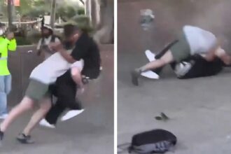 l a cops arrest two men after ice protest body slam video goes viral 684c8f83de2cc