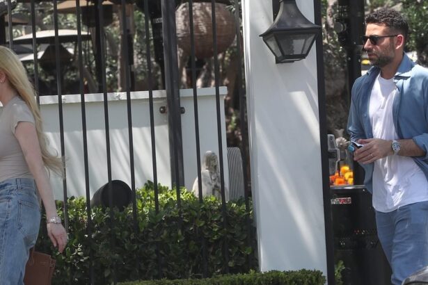 lindsay lohan shows off her tiny waist in skintight top while out with husband bader shammas in la 685d5c3b53452