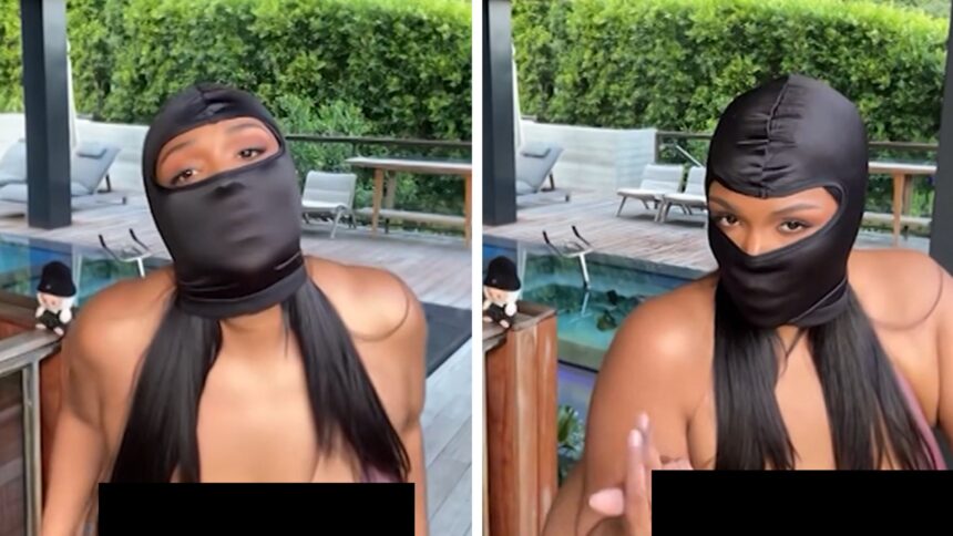 Lizzo Își Etalează Silueta Perfectă în Dansul cu Costumul de Baie în Grădină 1 lizzo shows off snatched figure in backyard bikini dance 684597e8e7dcd