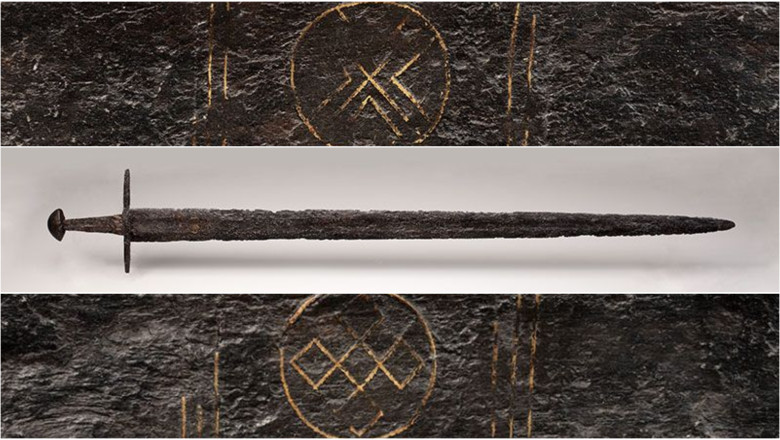 o sabie veche de 1 000 de ani decorata cu simboluri spirituale a fost descoperita intr un rau din olanda 68602ffc676cc