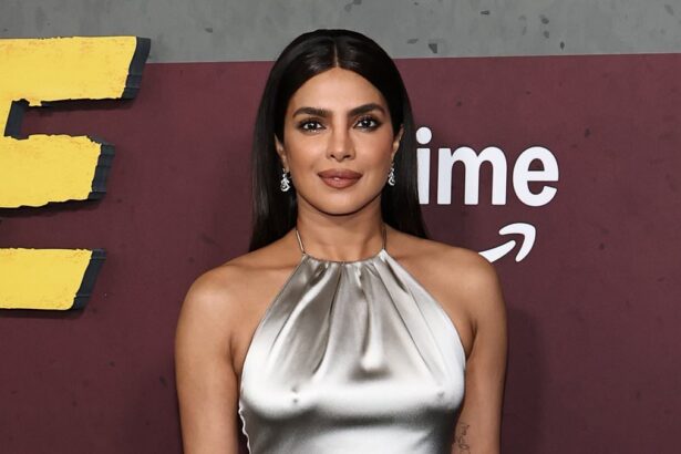 priyanka chopra ditches bra in figure hugging silver gown as she leads the stars at heads of state premiere 685b7f81598bf