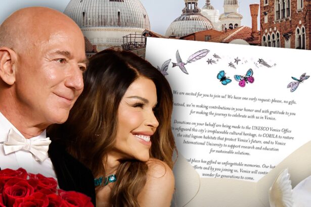 see jeff bezos and lauren sanchezs wedding invitation 685afe0a540a3