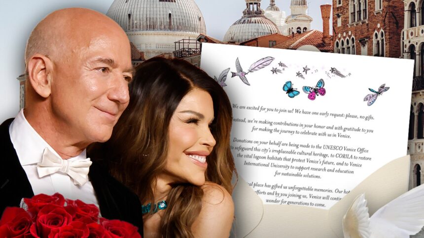 Descoperă invitația la nunta lui Jeff Bezos și Lauren Sánchez. 1 see jeff bezos and lauren sanchezs wedding invitation 685afe0a540a3