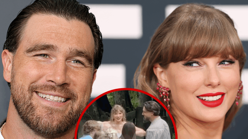 Taylor Swift și Travis Kelce la o nuntă în grădină în Tennessee 1 taylor swift travis kelce attend backyard wedding in tennessee 6843a4b40ba70