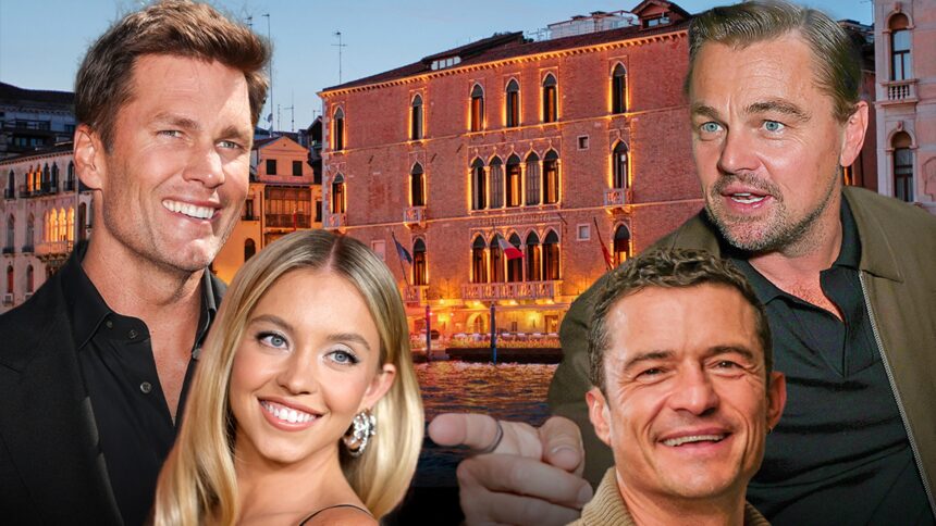 Tom Brady, DiCaprio, Sweeney și Bloom împărtășesc momente de neuitat la hotelul din Veneția. 1 tom brady dicaprio sweeney bloom form party central at venice hotel 685ece5952307