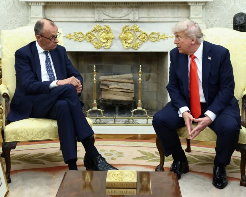 Trump își exprimă disprețul față de moștenirea lui Merkel în timpul vizitei noului cancelat german la Casa Albă 1 trump scorns merkel legacy during new german chancellors white house visit 68421c170fdd4