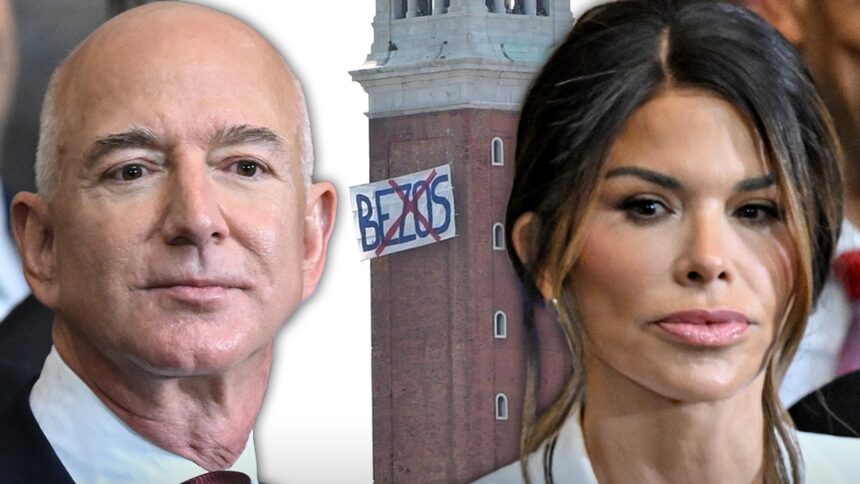 Locuitorii din Veneția își exprimă nemulțumirea față de nunta lui Jeff Bezos și Lauren Sanchez 1 venice locals protest jeff bezos lauren sanchezs upcoming wedding 684b0a858280d