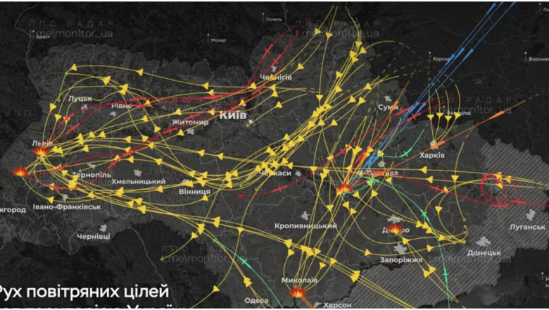 Rusia lansează un asalt aerian devastator asupra Ucrainei: Kievul își pierde un alt F-16, iar aliații reacționează cu avioane de luptă în aer. 1 video atac masiv cu drone si rachete al rusiei in ucraina kievul a pierdut inca un f 16 aliatii au ridicat in aer avioane de lupta 68610779f1b56
