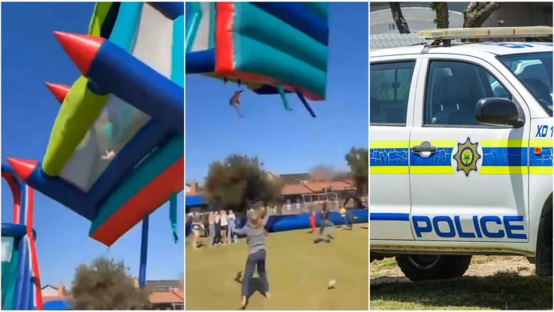 Castel gonflabil purtat de vânt în Africa de Sud: Doi copii grav răniți după o cădere de la înălțime, surprinsă în imagini 1 video castel gonflabil luat de vant in africa de sud doi copii grav raniti dupa ce au cazut de la inaltime momentul a fost filmat 68447b9185570