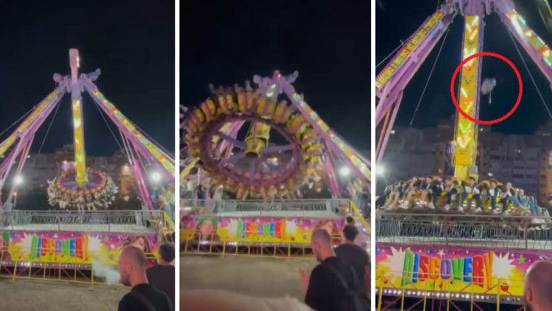Accident alarmant într-un parc de distracții din Bacău: O parte a unei atracții s-a desprins în timpul funcționării. 1 video incident grav intr un parc de distractii din bacau o bucata dintr o instalatie s a desprins in timpul functionarii 6862f864949dd