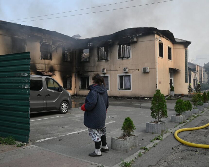 zelenskyy calls for concrete actions as russian strikes hit seven of kyivs 10 districts 6847e7ab35a2f