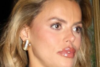 braless brooks nader frees the nipple with shock sheer top in paris 686dce64b7278