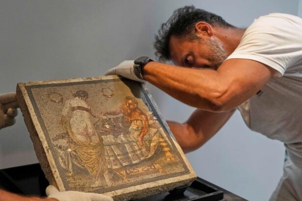 erotic mosaic stolen by nazi captain in second world war returned to pompeii 68767bd0048be
