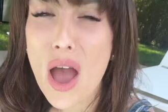 hilaria baldwin shows off cringey lip syncing while husband alec cleans the pool in new instagram video 686bf52393367
