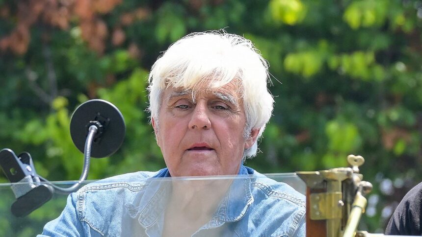 jay leno looks frail and exhausted as he takes vintage 1910 steam car out eight months after serious injury 6876c6d2cbbd3