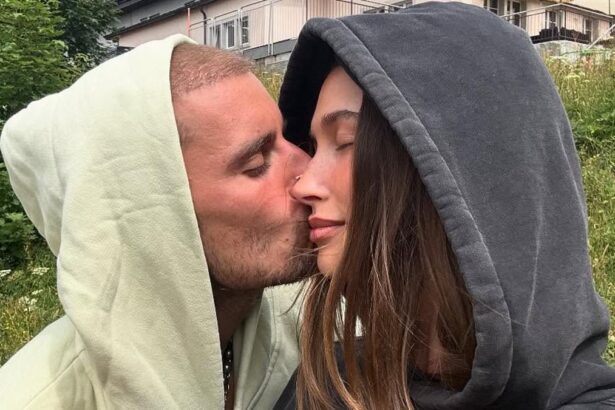 justin bieber kisses wife hailey in switzerland after he sang about her throwing stones at my back 6877f2707515b