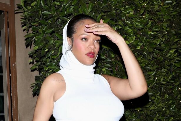 rihanna rocks wild maternity look that exposes her bare baby bump after revealing she is expecting her 3rd child 68754da1e1b8f