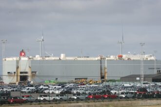 thousands of vehicles sit idle at eu port as trumps tariffs leave their mark 687625e26d001
