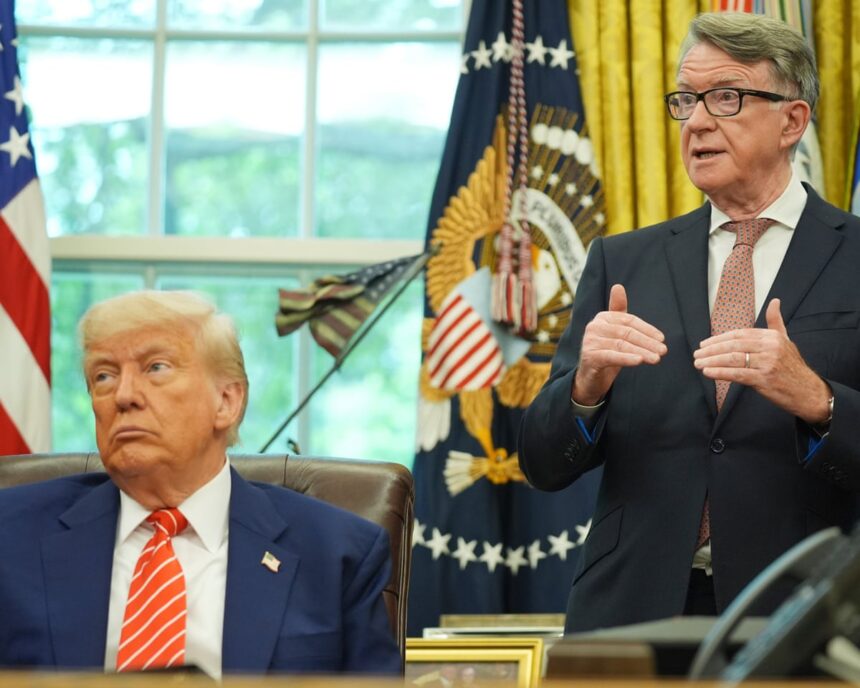 Tariful de 10% impus de Trump asupra majorității bunurilor din Marea Britanie va rămâne, afirmă lordul Mandelson. 1 trumps 10 tariff on most uk goods here to stay says lord mandelson 6873940509c24