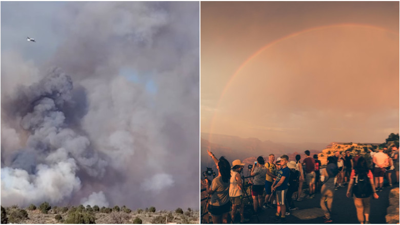 turisti evacuati din marele canion incendiu puternic provocat de un fulger alerta de canicula peste 46c la umbra in north rim 68716eff532e4