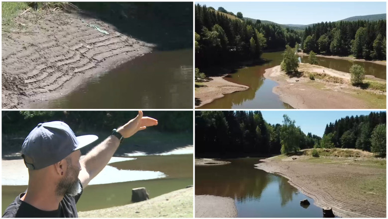 „Sub ape pierdute: Lacul Trei Ape se transformă dramatic de la an la an.” 1 video ar trebui sa fim sub apa aici imagini dezolante cu lacul trei ape care seaca dramatic de la un an la altul 686a373d7ac4c