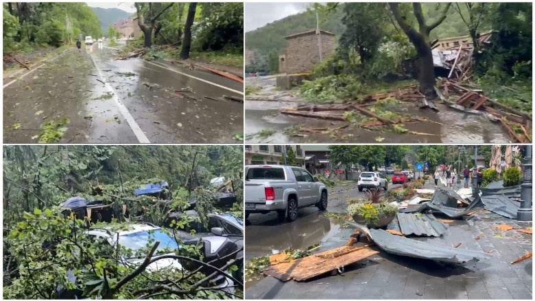 Sinaia în haos: furtuna devastatoare smulge acoperișul gării și blochează traficul pe DN1 din cauza arborilor culcați. 1 video haos in sinaia dupa o furtuna puternica acoperisul garii luat de vijelie traficul pe dn1 restrictionat din cauza copacilor doborati 686e570c598a8