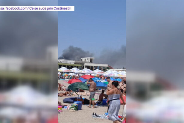 video panica pentru turisti la costinesti un incendiu de vegetatie a izbucnit langa plaja 6884e9f691238
