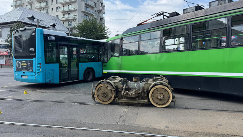 Coliziune între tramvai și autobuz în Sectorul 5: 11 persoane rănite în incidentul dramatic 1 videofoto accident intre un tramvai si un autobuz al stb in sectorul 5 din capitala momentul in care cele doua vehicule se ciocnesc 11 raniti 688b2f8ce2a38