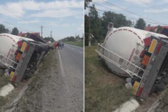 alerta in judetul suceava o cisterna incarcata cu 16 tone de motorina s a rasturnat la dolhasca 68a4895b33824