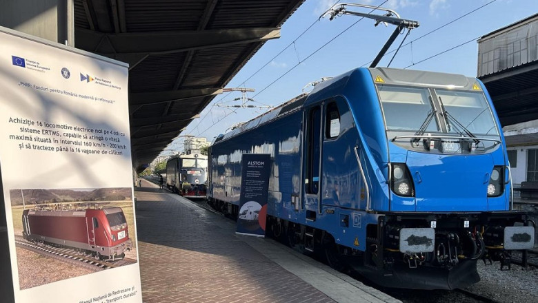Prima locomotivă electrică Alstom Traxx a sosit în România și își desfășoară testele la Făurei, atingând viteza impresionantă de 200 km/h, având capacitatea de a tracta 16 vagoane 1 foto prima locomotiva electrica alstom traxx a ajuns in romania si este testata la faurei atinge 200 km h si poate tracta 16 vagoane 6894cc0ad32b6