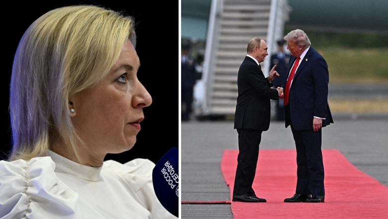 Zaharova răspunde cu ironie presei occidentale după primirea lui Putin de către Trump pe covor roșu în Alaska: „Sunt într-o adevărată panică.” 1 galerie foto zaharova ironizeaza presa occidentala dupa ce trump l a primit pe putin cu covor rosu in alaska se afla intr o frenezie totala 68a027997ba08