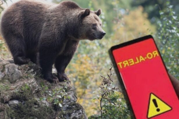 un urs si a facut aparitia pe o strada din sinaia populatia avertizata prin ro alert 68b152788e7f2